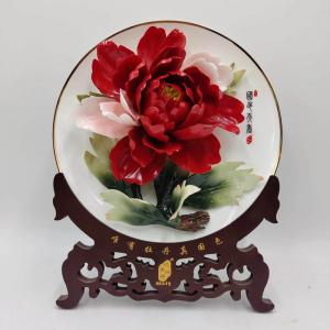 11寸精品單花(骨瓷金邊風(fēng)動(dòng)釉下彩)